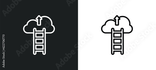 motivation outline icon in white and black colors. motivation flat vector icon from marketing collection for web, mobile apps and ui.