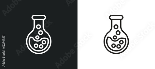 potion outline icon in white and black colors. potion flat vector icon from magic collection for web, mobile apps and ui.