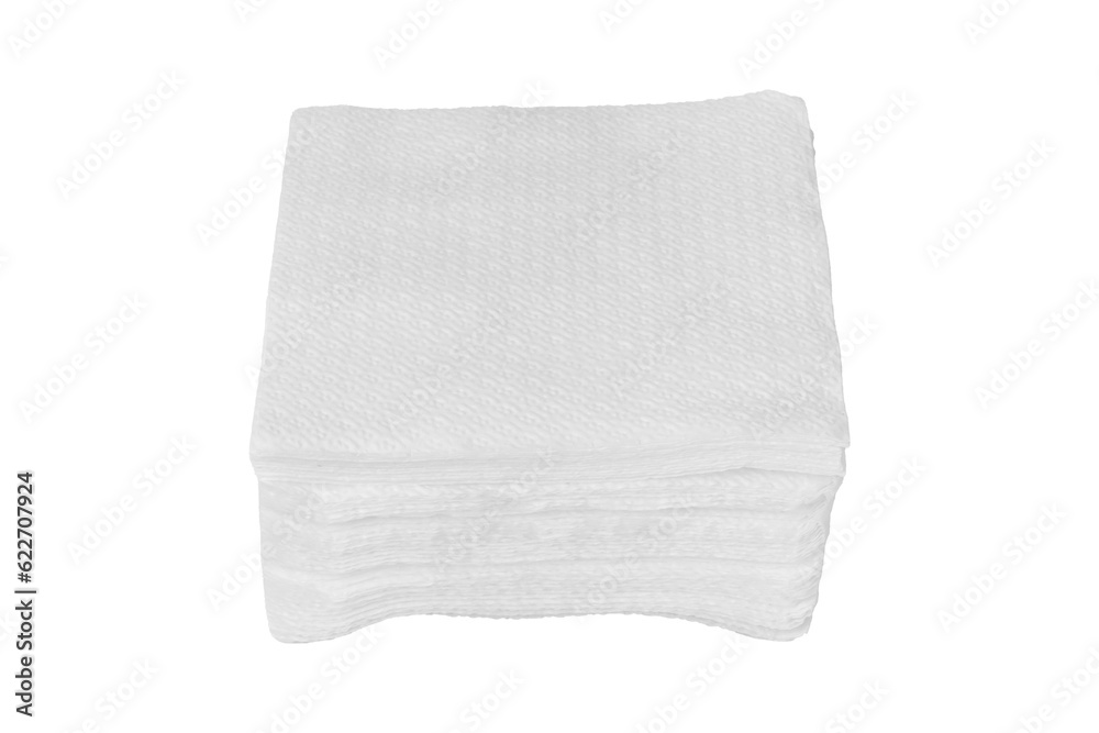 Pack of paper napkins isolated on white background. Pack of paper napkins isolated on white background.