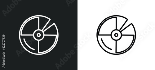 big dvd outline icon in white and black colors. big dvd flat vector icon from logo collection for web, mobile apps and ui.