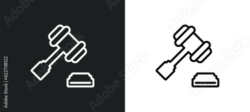 court outline icon in white and black colors. court flat vector icon from law and justice collection for web, mobile apps and ui.