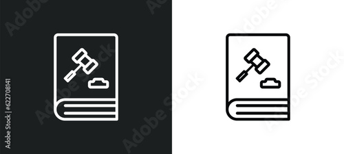 constitutional law outline icon in white and black colors. constitutional law flat vector icon from law and justice collection for web, mobile apps and ui.