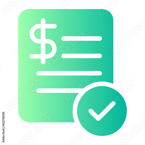 paycheck gradient icon