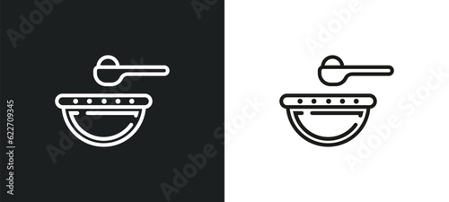 baby food outline icon in white and black colors. baby food flat vector icon from kid and baby collection for web, mobile apps and ui.