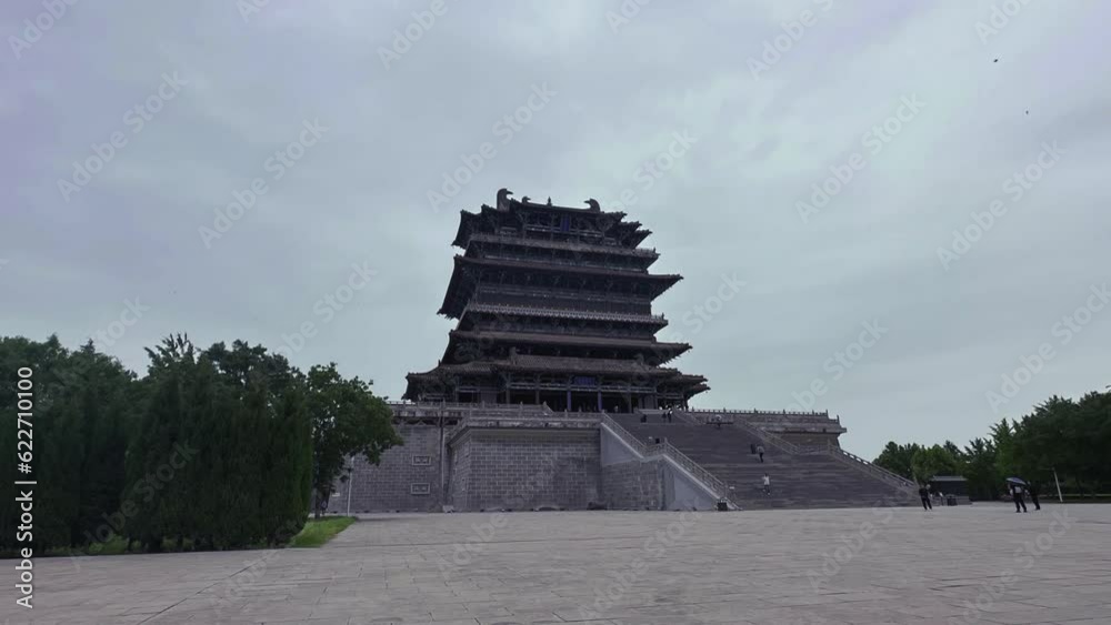 Time-lapse photography of Stork Tower in Yuncheng City,
Time-lapse photography of Stork Tower in Yuncheng City,
