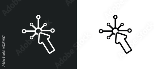 interactive outline icon in white and black colors. interactive flat vector icon from internet security collection for web, mobile apps and ui.