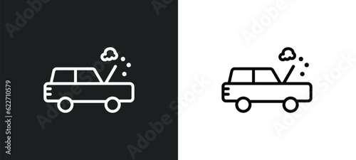 total loss outline icon in white and black colors. total loss flat vector icon from insurance collection for web  mobile apps and ui.