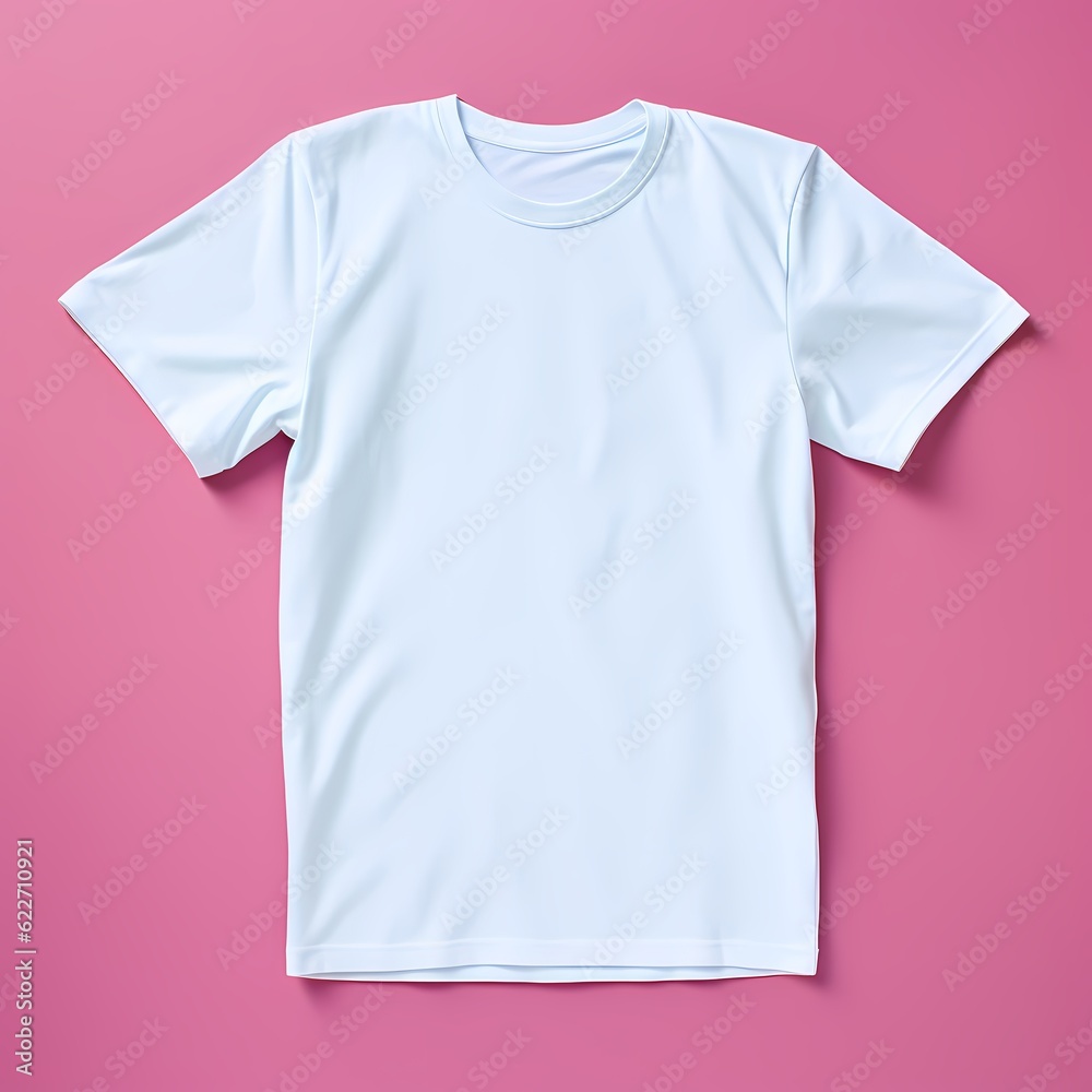 t shirt template, mockup white tshirt on pink background, generated Ai t shirt template, mockup white tshirt on pink background, generated Ai