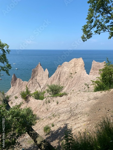 rocky coast of a lake 