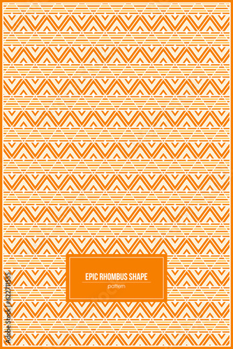 epic pattern of orange rhombus shape