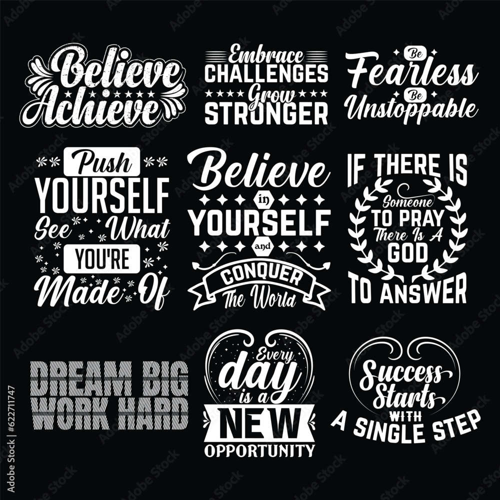 Free vector set of motivational quotes