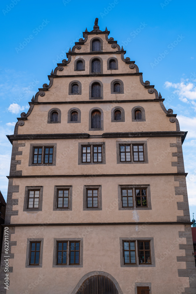 Fototapeta premium Beautiful old half-timbered houses in Rothenburg ob der Tauber/Germany