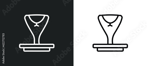 cobra outline icon in white and black colors. cobra flat vector icon from india collection for web, mobile apps and ui.