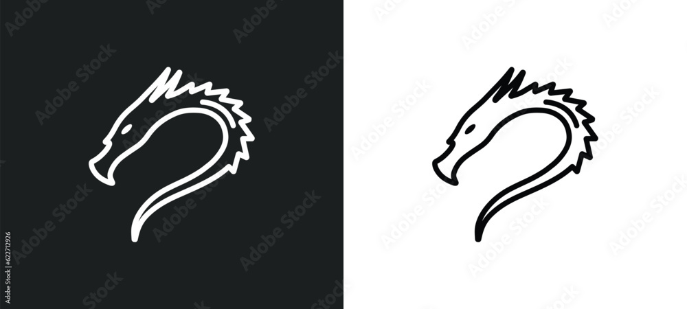 Naklejka premium kali outline icon in white and black colors. kali flat vector icon from india collection for web, mobile apps and ui.