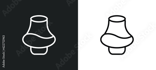 henna painted hand outline icon in white and black colors. henna painted hand flat vector icon from india collection for web  mobile apps and ui.