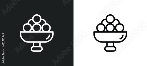 laddu outline icon in white and black colors. laddu flat vector icon from india collection for web, mobile apps and ui.
