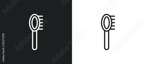 primp outline icon in white and black colors. primp flat vector icon from hygiene collection for web, mobile apps and ui.