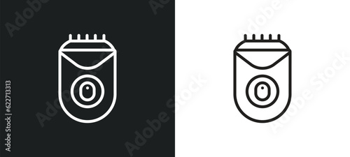 depilator outline icon in white and black colors. depilator flat vector icon from hygiene collection for web, mobile apps and ui.