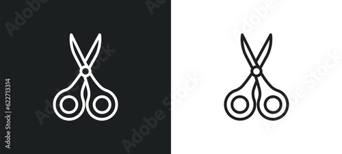 nail scissors outline icon in white and black colors. nail scissors flat vector icon from hygiene collection for web, mobile apps and ui.