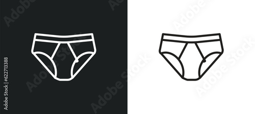 underwear outline icon in white and black colors. underwear flat vector icon from hygiene collection for web, mobile apps and ui.