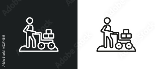 hotel supplier outline icon in white and black colors. hotel supplier flat vector icon from humans collection for web, mobile apps and ui.