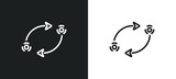 compare outline icon in white and black colors. compare flat vector icon from human resources collection for web, mobile apps and ui.