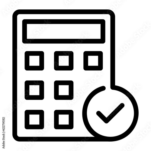 calculator line icon