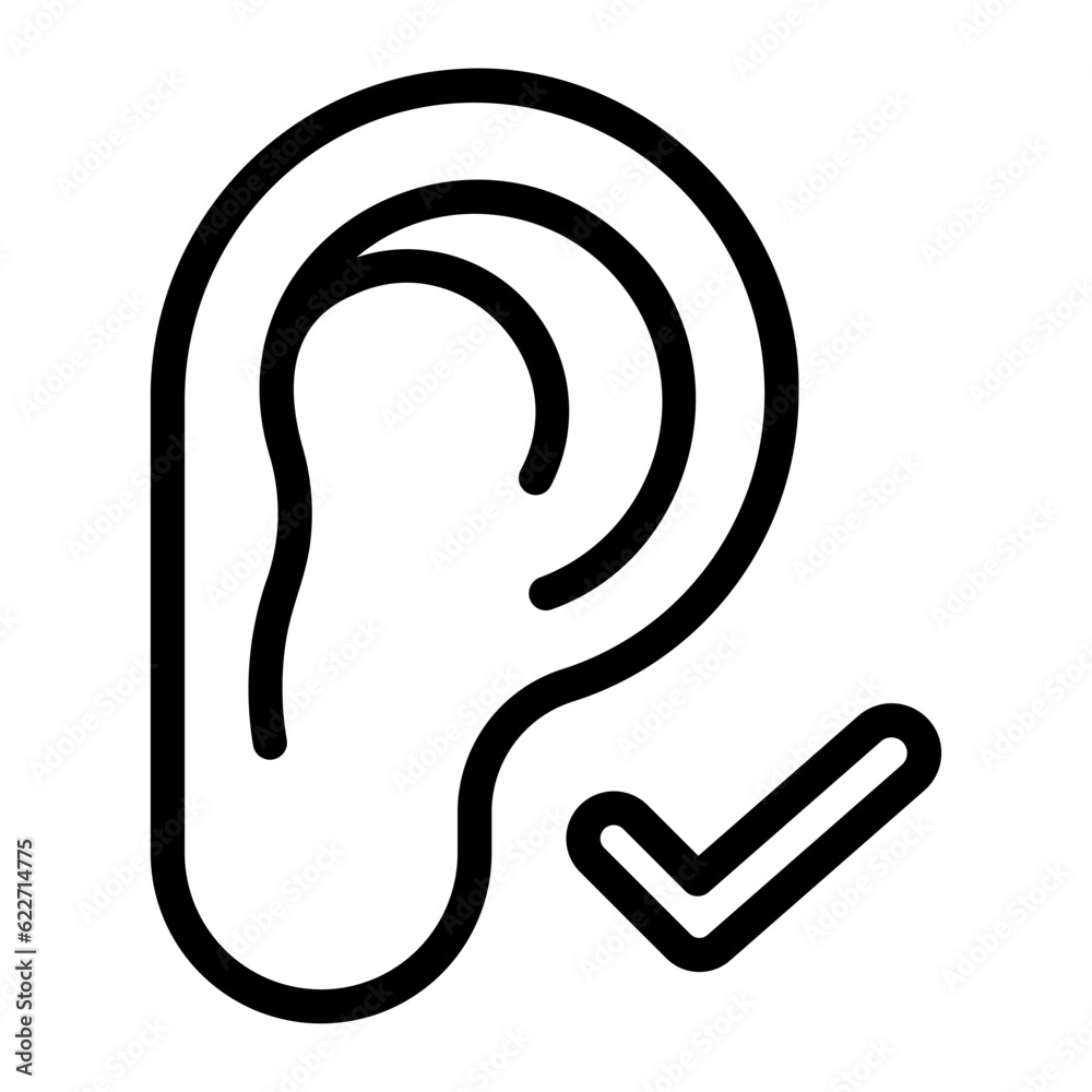 Obraz premium ear line icon