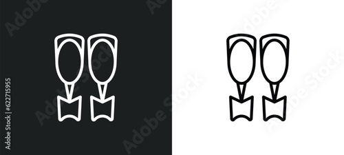 shin outline icon in white and black colors. shin flat vector icon from hockey collection for web, mobile apps and ui.