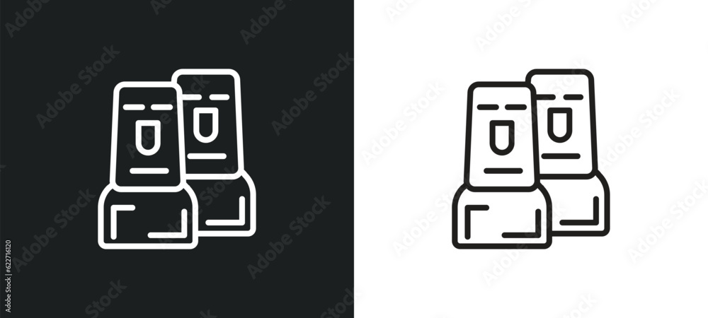 staff outline icon in white and black colors. staff flat vector icon from history collection for web, mobile apps and ui.