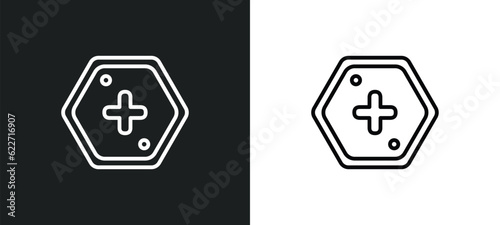 medical outline icon in white and black colors. medical flat vector icon from health and medical collection for web, mobile apps and ui.
