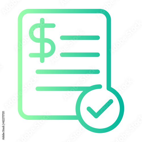 paycheck gradient icon
