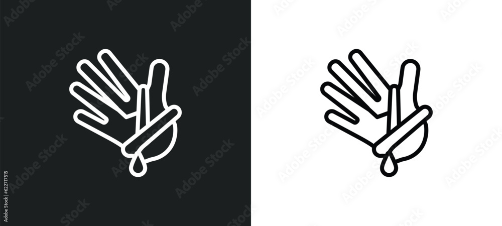 Fototapeta premium injury outline icon in white and black colors. injury flat vector icon from health and medical collection for web, mobile apps and ui.