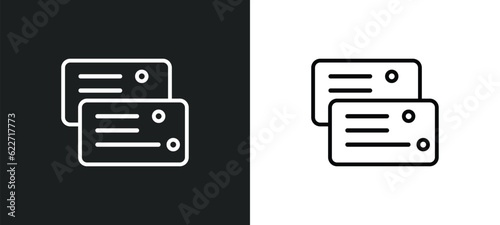 flash card outline icon in white and black colors. flash card flat vector icon from hardware collection for web, mobile apps and ui. photo