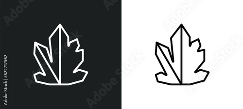 crystals outline icon in white and black colors. crystals flat vector icon from halloween collection for web, mobile apps and ui.