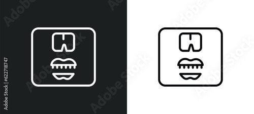 diet outline icon in white and black colors. diet flat vector icon from gymandfitness collection for web, mobile apps and ui. photo