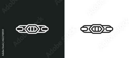 fitness belt outline icon in white and black colors. fitness belt flat vector icon from gym and fitness collection for web, mobile apps and ui.