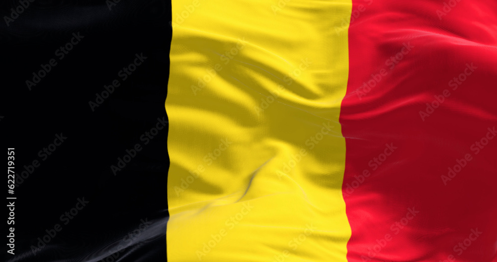 Close-up of the national flag of Belgium waving Close-up of the national flag of Belgium waving