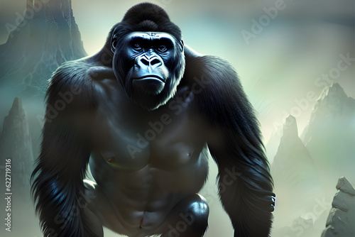 a magnificent gorilla. Generative AI