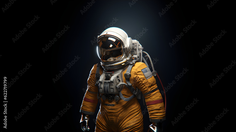hyperrealistic space suit, generative ai