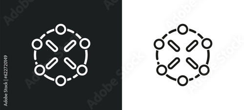 constraint outline icon in white and black colors. constraint flat vector icon from geometric figure collection for web, mobile apps and ui.