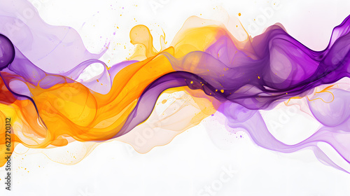 Abstract color splashes background - purple and yellow 1