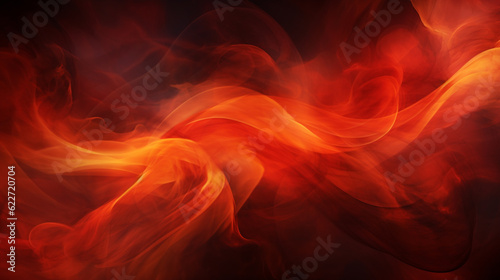 Generative AI image of abstract red smoke movement backdrop  Fiery red wisps intertwine and billow  creating a dynamic and passionate atmosphere that ignites the imagination.