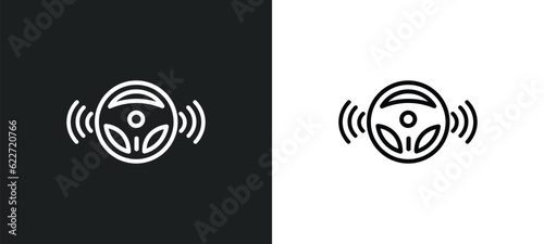 autopilot outline icon in white and black colors. autopilot flat vector icon from general collection for web, mobile apps and ui.