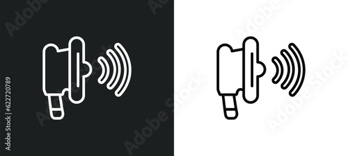 agitation outline icon in white and black colors. agitation flat vector icon from general collection for web, mobile apps and ui.
