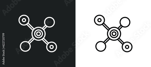advertising networks outline icon in white and black colors. advertising networks flat vector icon from general collection for web, mobile apps and ui.
