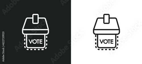 referendum outline icon in white and black colors. referendum flat vector icon from general collection for web, mobile apps and ui.