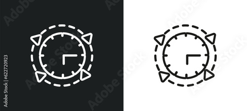 real time data outline icon in white and black colors. real time data flat vector icon from general collection for web, mobile apps and ui.