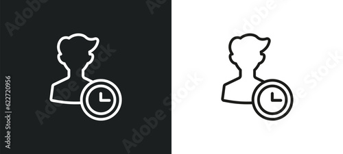 patience outline icon in white and black colors. patience flat vector icon from general collection for web, mobile apps and ui.