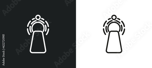 mri scanner outline icon in white and black colors. mri scanner flat vector icon from general collection for web, mobile apps and ui.